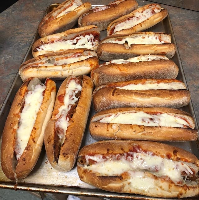Meatball Parmigiana Sub.